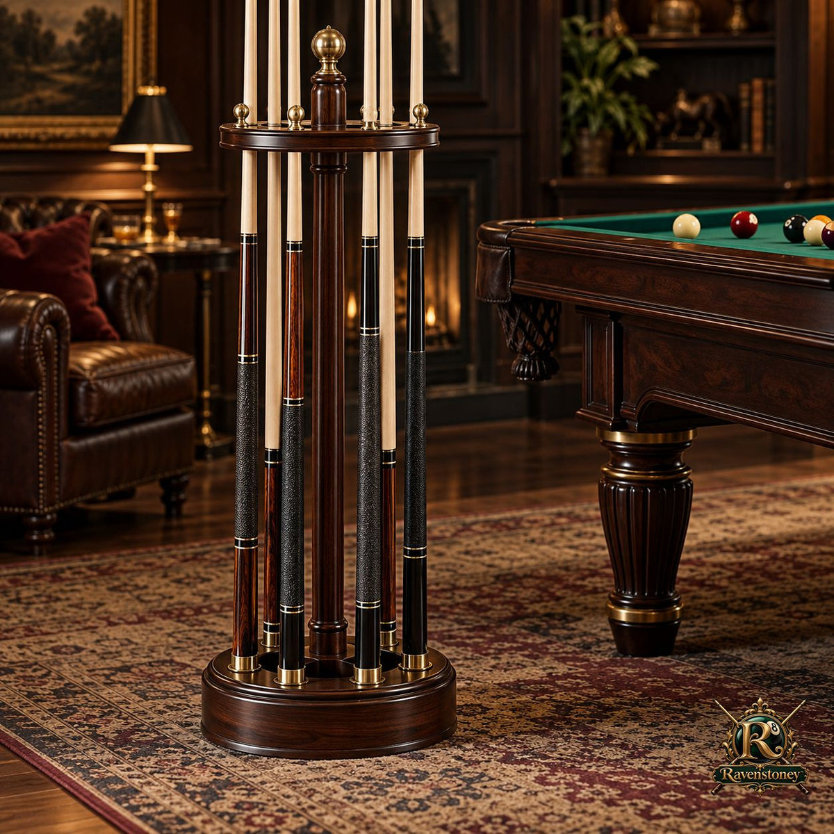 Ravenstoney™ Freestanding Cue Stand — product view 3